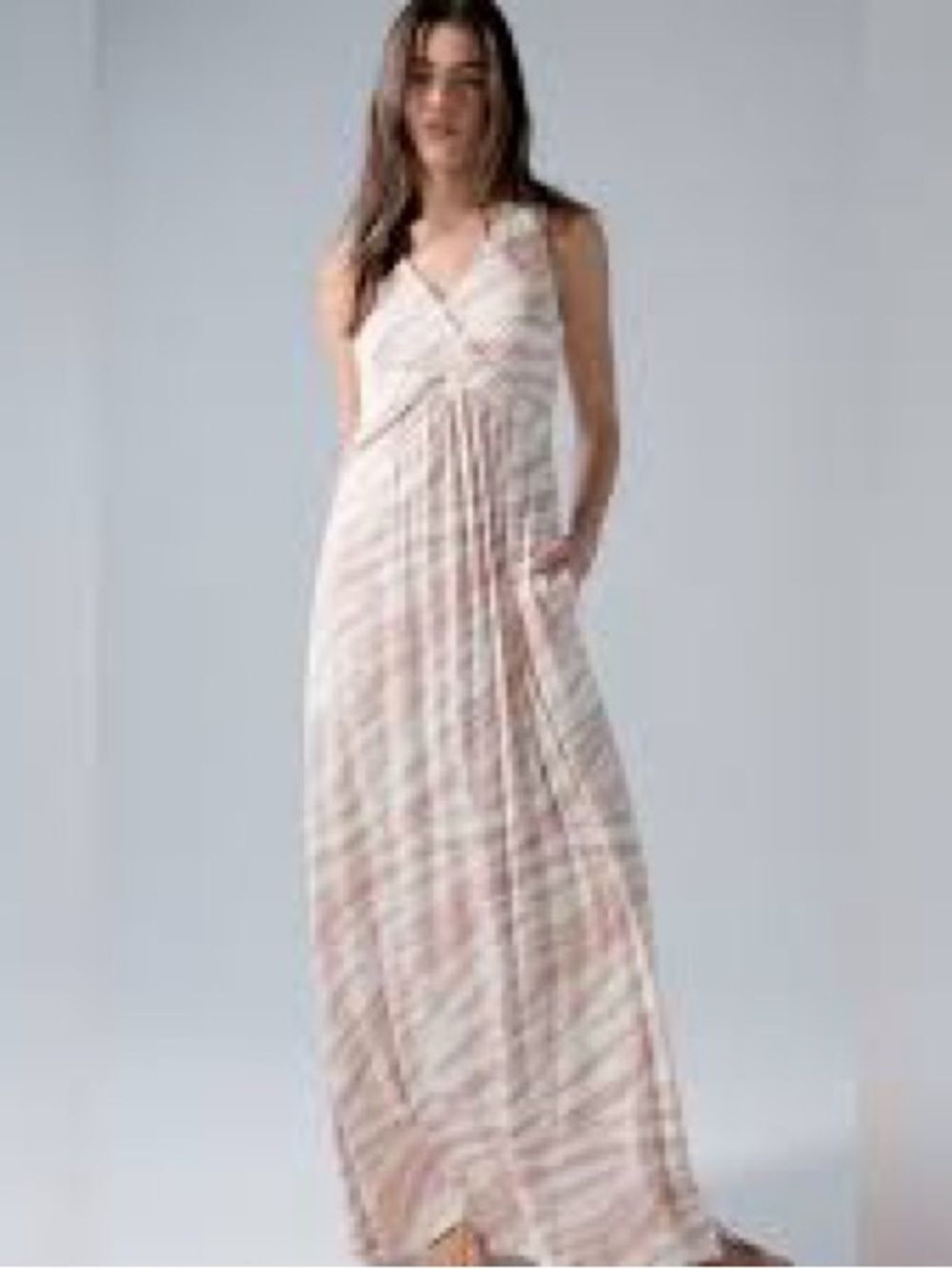 Soma Pink and Cream Striped Maxi Dress